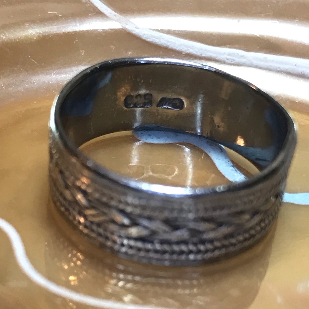 Marsala 925 Solid Sterling Silver Braid Beaded Ba… - image 3